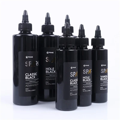 Inchiostro per tatuaggi SPARK Black Series: set professionale a 3 colori per ...