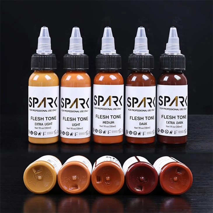 Serie di inchiostri Spark Tattoo Inchiostri per tatuaggi Set di inchiostri professionali Vanta Black 8OZ 4OZ Super Black Ink Series Inchiostri per tatuaggi Spark Tattoo Set di inchiostri per tatuaggi professionali
