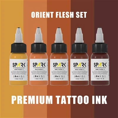 Set di inchiostri per tatuaggi sulla pelle color carne certificati UE permanenti organici da 1 oz