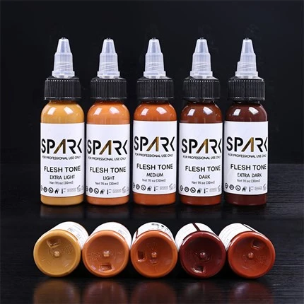 Serie di inchiostri Spark Tattoo Inchiostri per tatuaggi Set di inchiostri professionali Vanta Black 8OZ 4OZ Super Black Ink Series Inchiostri per tatuaggi Spark Tattoo Set di inchiostri per tatuaggi professionali