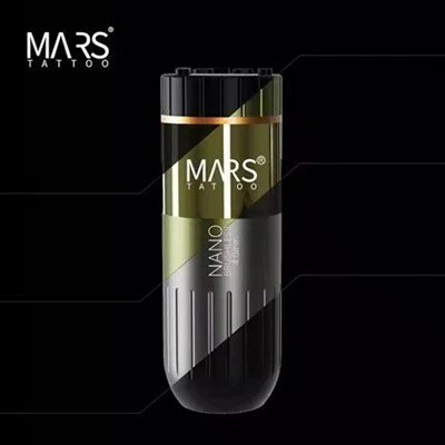 Mars Short Battery Professional Wireless Tattoo Machine Pen con aghi a cartuccia usa e getta per la carrozzeria