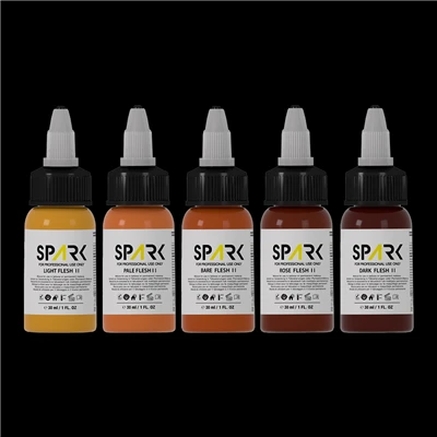 Set professionale di inchiostri per tatuaggi color carne in flaconi da 1 oz - Conforme EU REACH