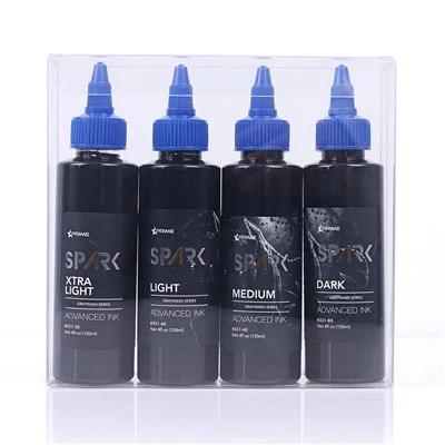 Spark più recente 4oz*4 lavaggio grigio set impermeabile inchiostro tatuaggio temporaneo