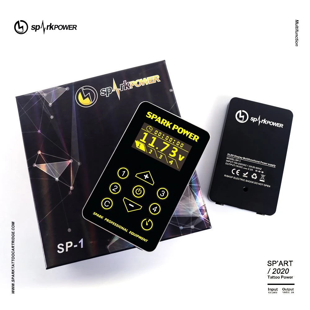 Alimentatore per tatuaggi Spark con touch screen OLED