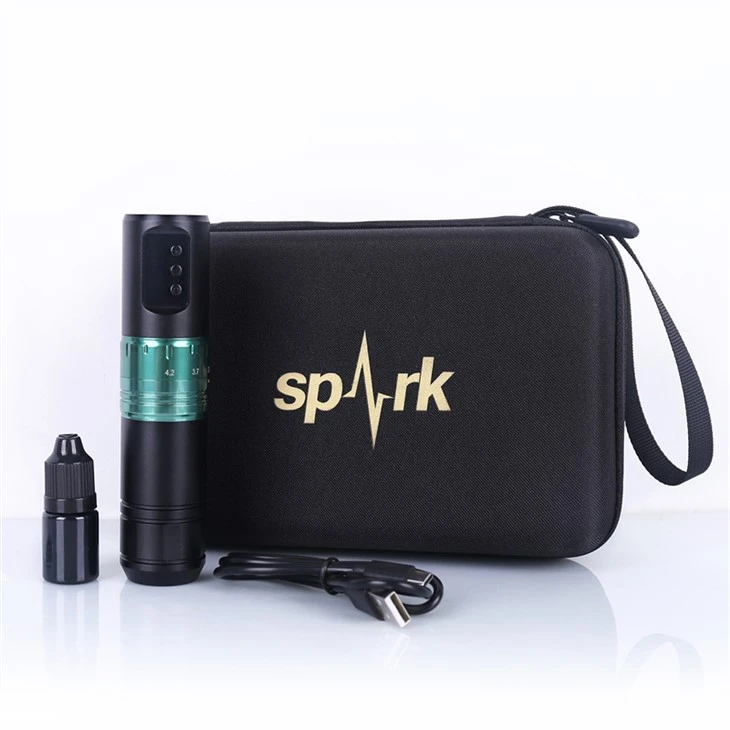 Penna per tatuaggio wireless con penna per macchina per tatuaggi Spark da 10000 giri/min