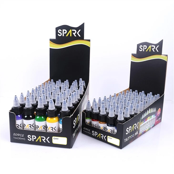 50 set di colori Inchiostro per tatuaggi Black Light Inchiostro per tatuaggi Spark Original