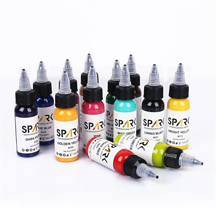 Pigmenti Inchiostro per Tatuaggi Spark Tattoo Ink Set Professional