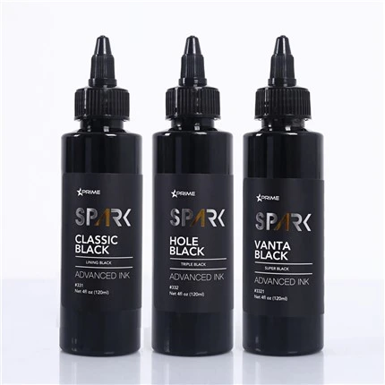 Inchiostro per tatuaggi Classic Black Hole Black Vanta Black Spark da 4 OZ Inchiostro per tatuaggi nero