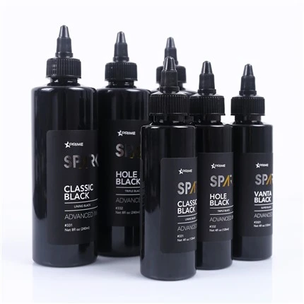 Set di inchiostri per tatuaggi Triple Black 8OZ Hole Black Black Ink Series Spark Tattoo Ink
