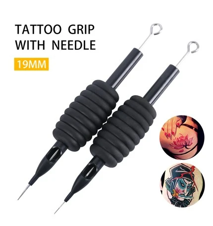 Tubo per tatuaggio sterilizzato Grip per tatuaggio in plastica usa e getta da 25 mm