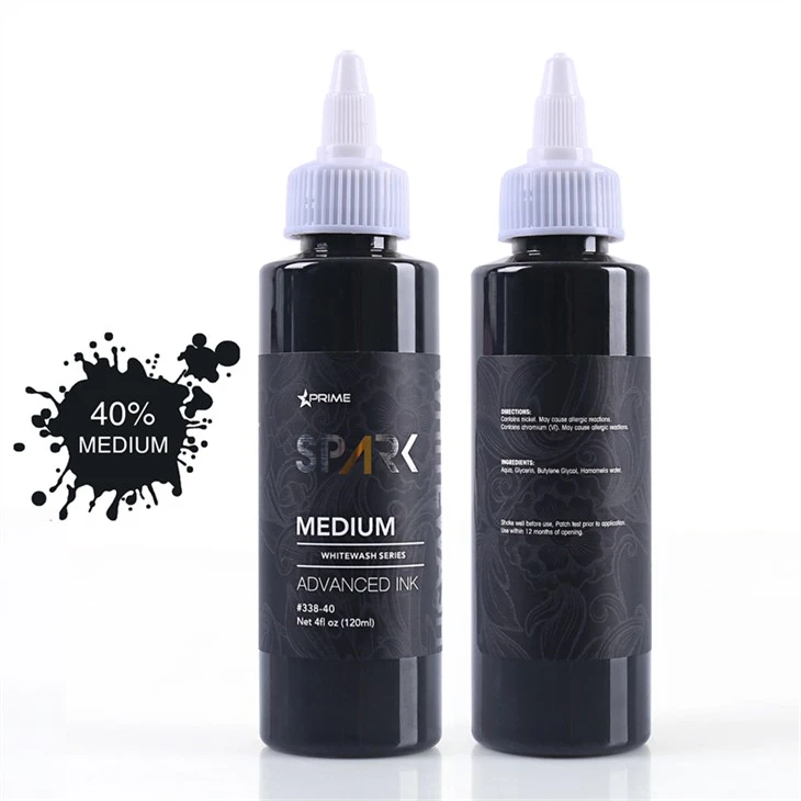 Set di inchiostri per tatuaggi Set di inchiostri per tatuaggi vegan Set per lavaggio bianco Inchiostro per tatuaggi Spark
