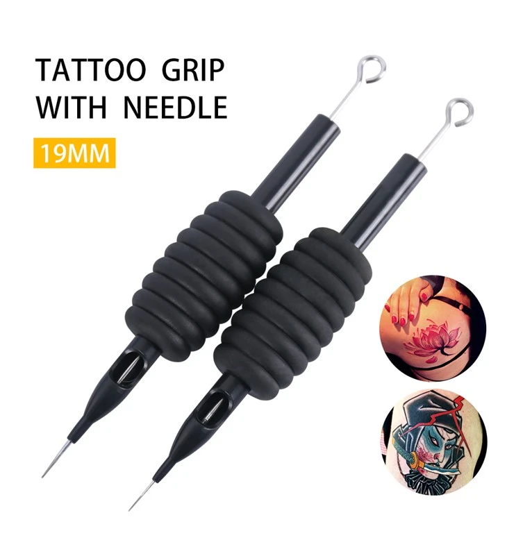 Tubo per tatuaggio sterilizzato Grip per tatuaggio in plastica usa e getta da 25 mm