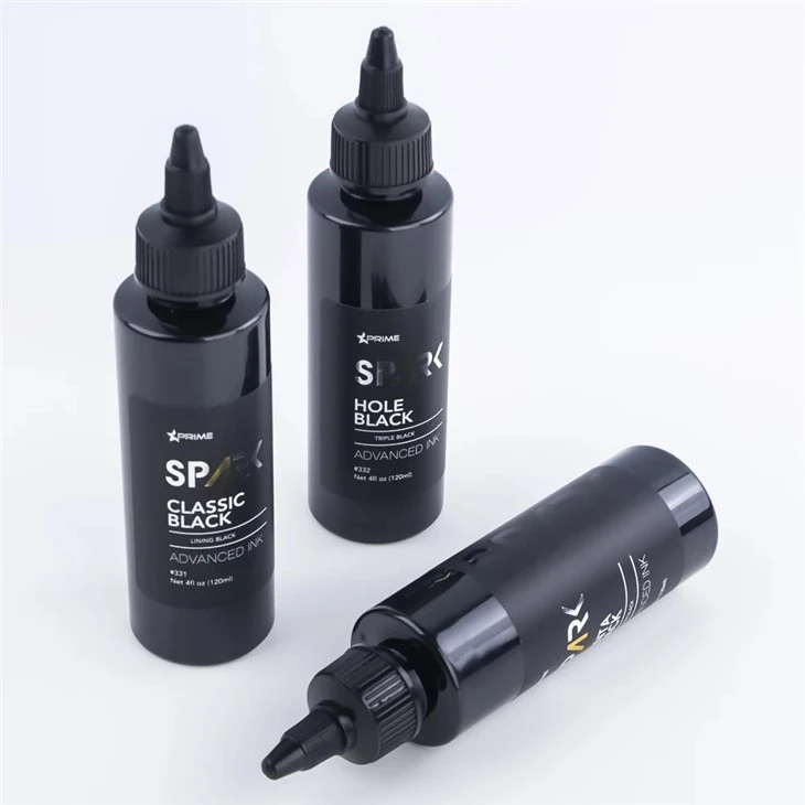 Inchiostro per tatuaggi Black Light Triple Black 8OZ Hole Black Inchiostro nero Serie Spark Tattoo Ink Set di inchiostri per tatuaggi