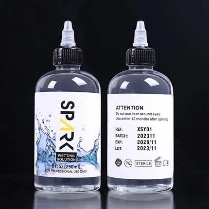Soluzione bagnante per tatuaggi Spark da 240 ml 8 OZ senza crudeltà. Soluzione di miscelazione per tatuaggi Spark. Inchiostro per tatuaggi Spark